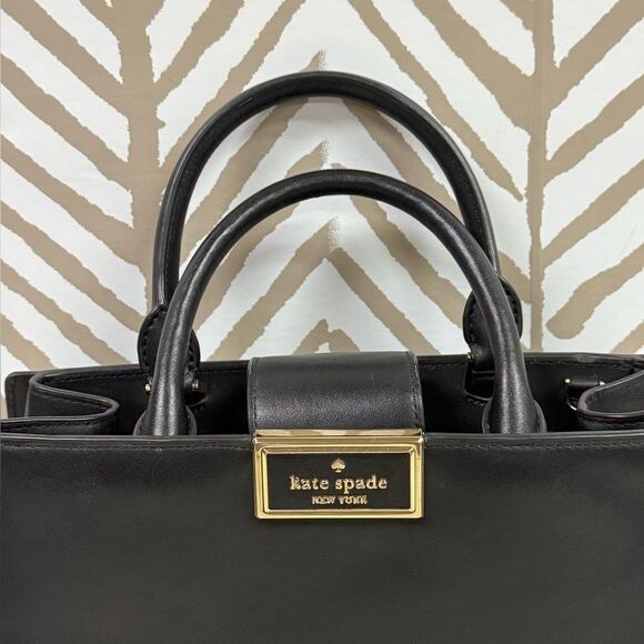Kate Spade Reegan Smooth Leather Medium Satchel with Crossbody Strap - Picture 6 of 13
